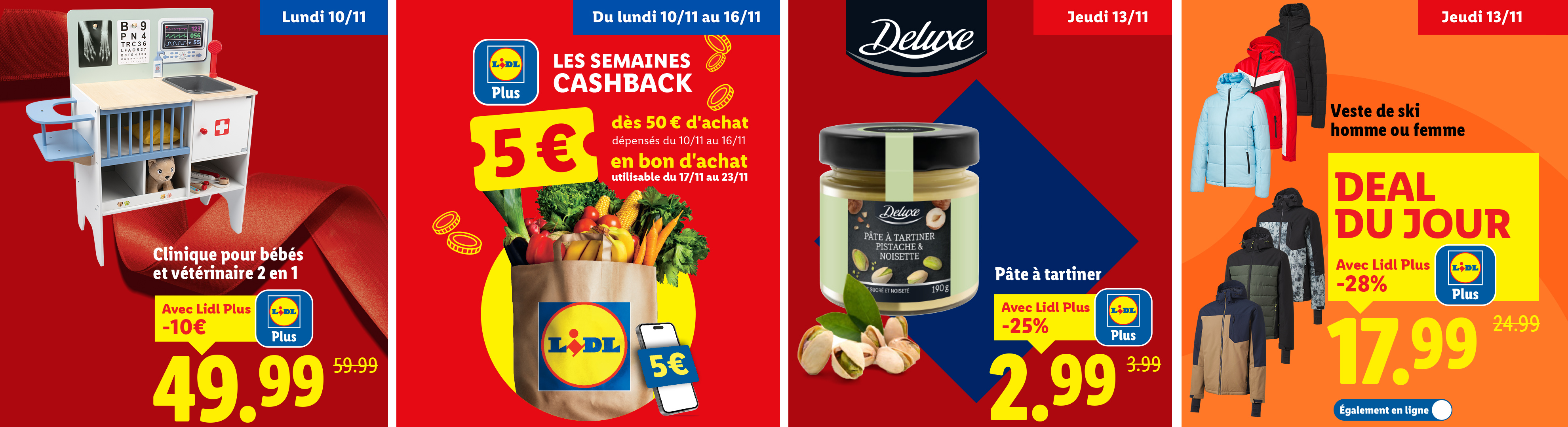 Cette semaine chez Lidl : une clinique pour bébés et vétérinaire, une offre cashback et des vestes de ski.