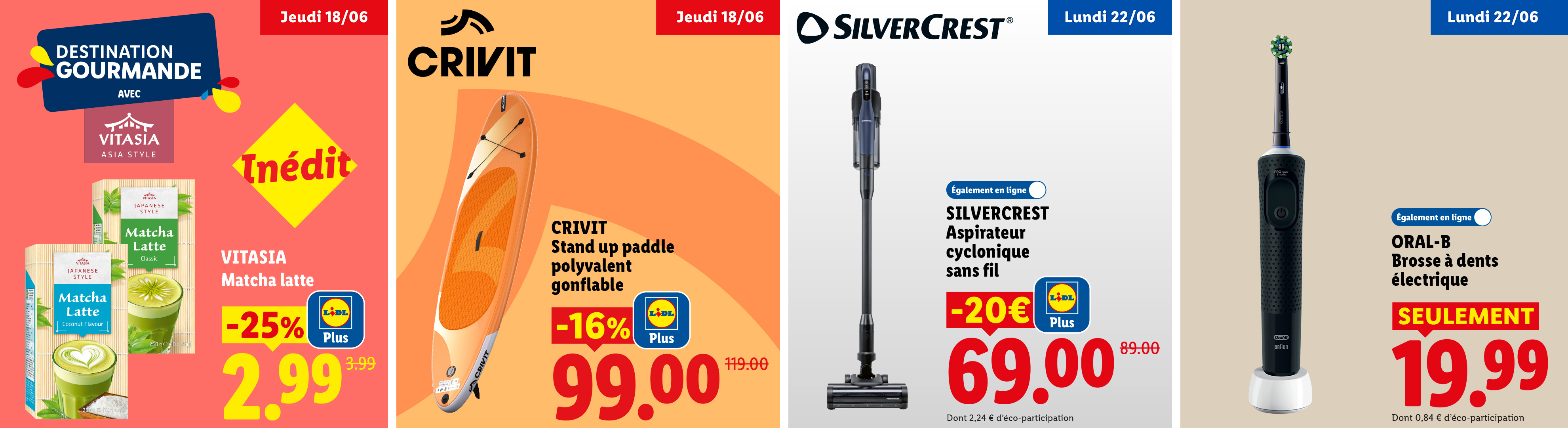 Le lundi 22/06, profitez d'une super promo de -20€ avec Lidl Plus sur un aspirateur cyclonique sans fil Silvercrest