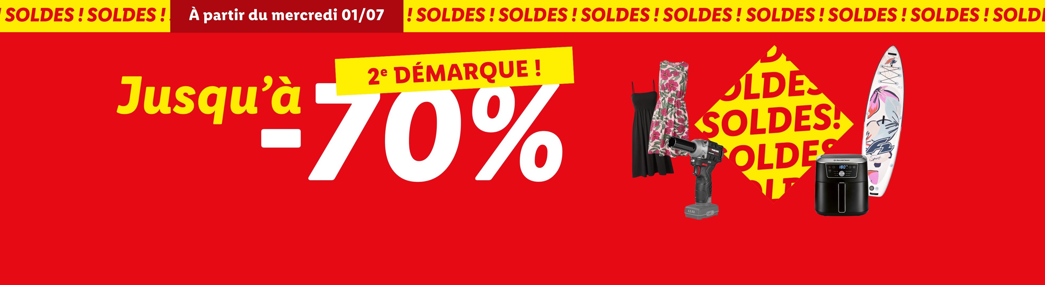2ème démarque des soldes  : Jusqu'à -70% sur une sélection d'articles