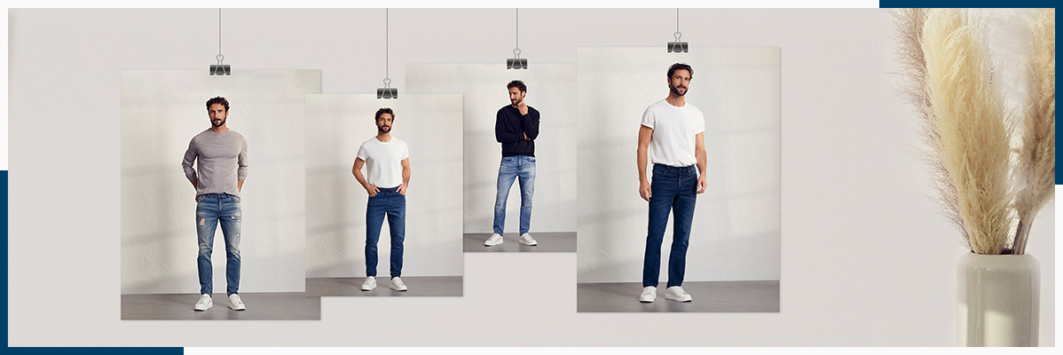 Jeans, t-shirts et vêtements pour hommes.