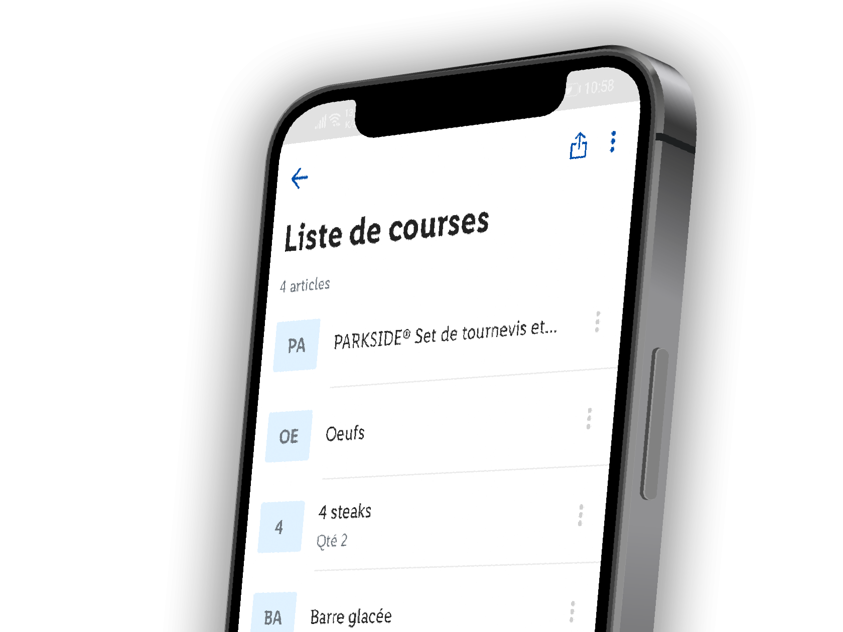 Liste de courses