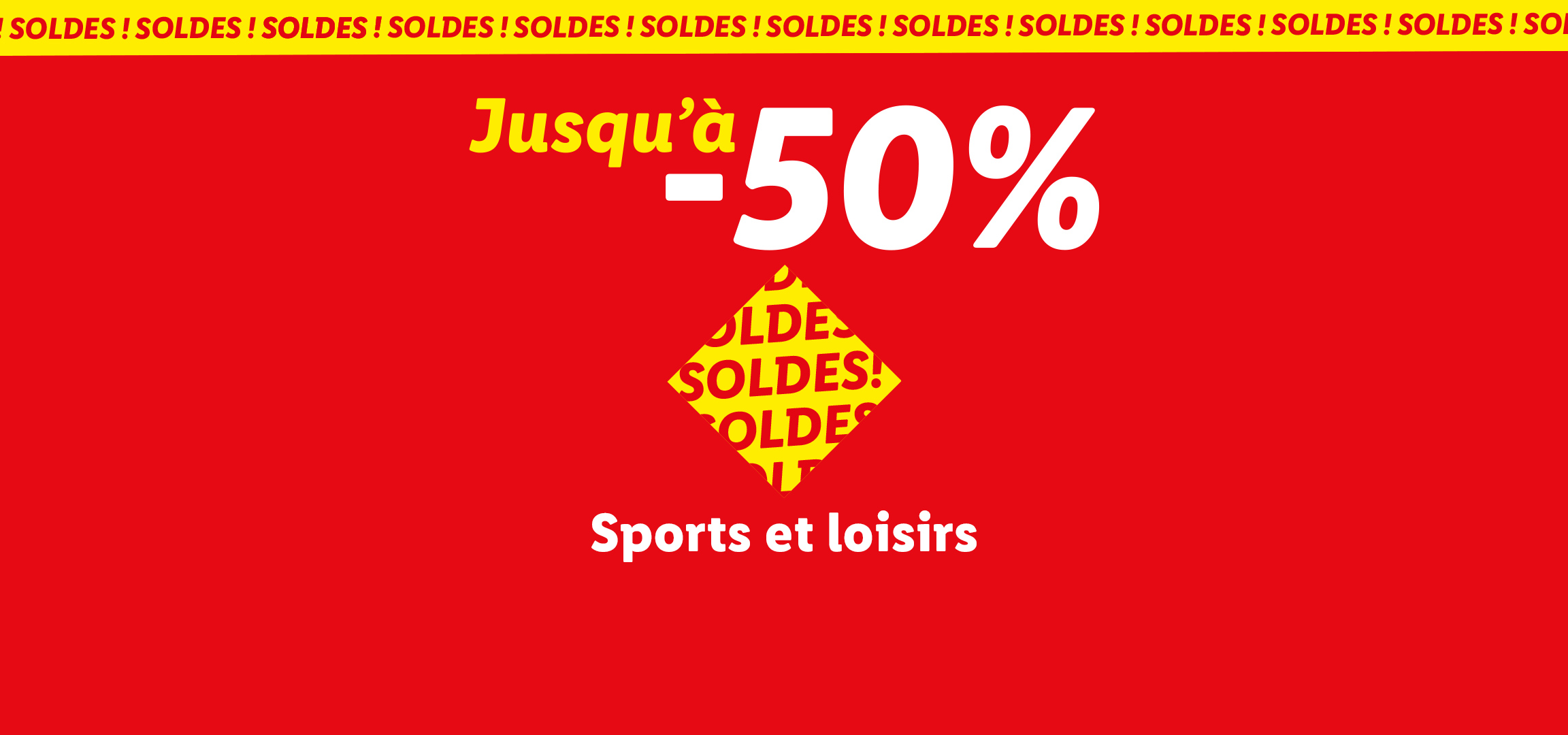 Soldes : Jusqu'à -50% sur une sélection de produits sports et loisirs