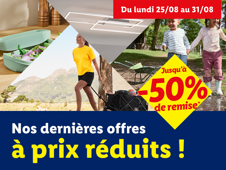 Déstockage Lidl allant jusqu'à -50% de remise