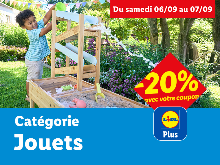 -20% sur la catégorie jouets avec votre coupon lidl plus