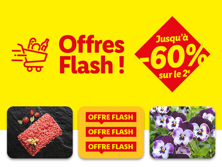 Offres Flash ! Jusqu'à -60% sur le 2e article