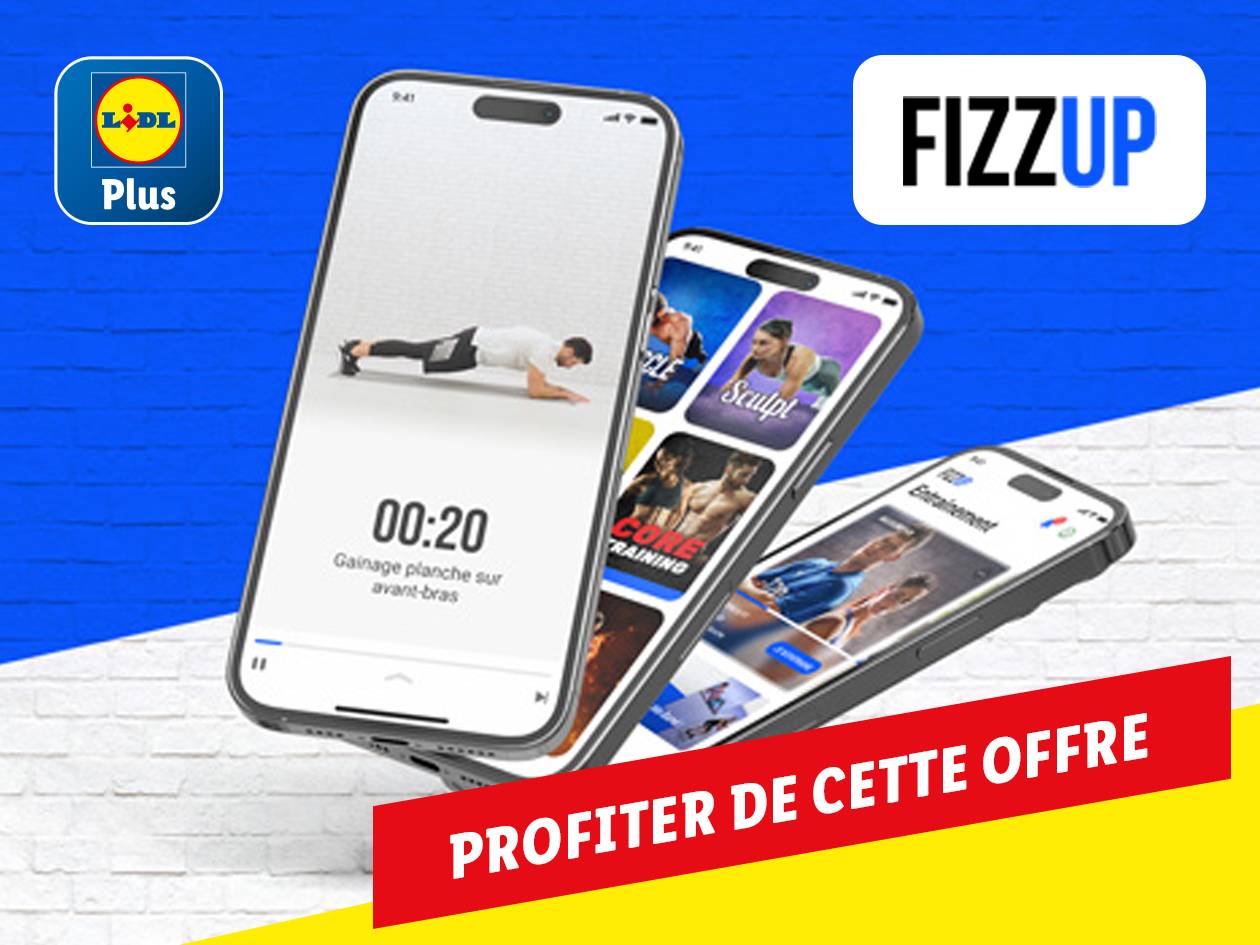 L'application de fitness FizzUp est offerte aux abonnés Lidl Plus.