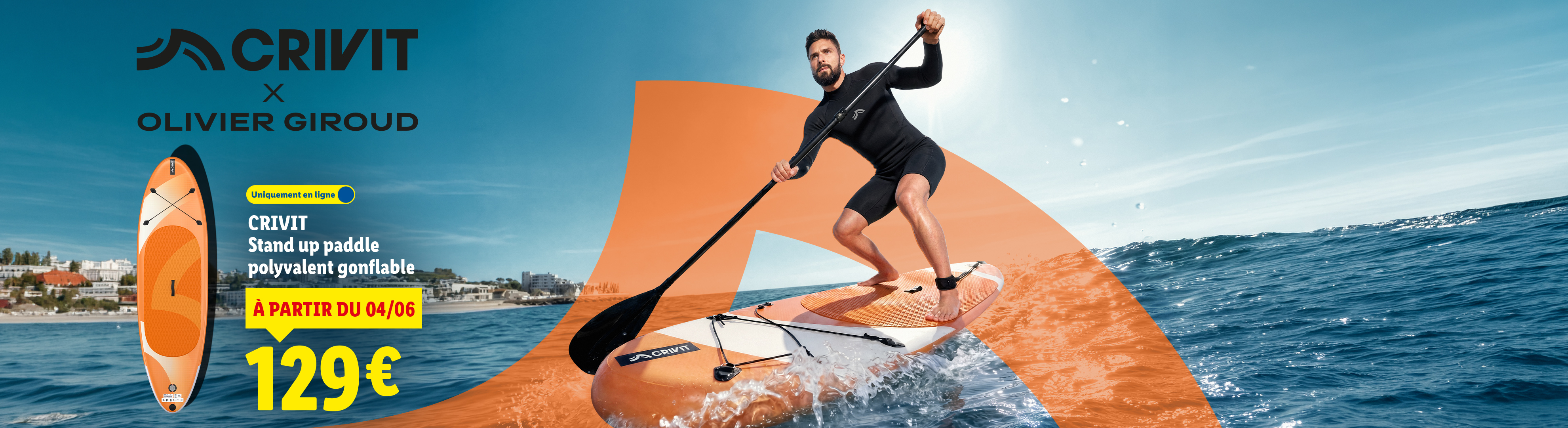 Crivit X Giroud : Stand up Paddle polyvalent gonflable à 129€