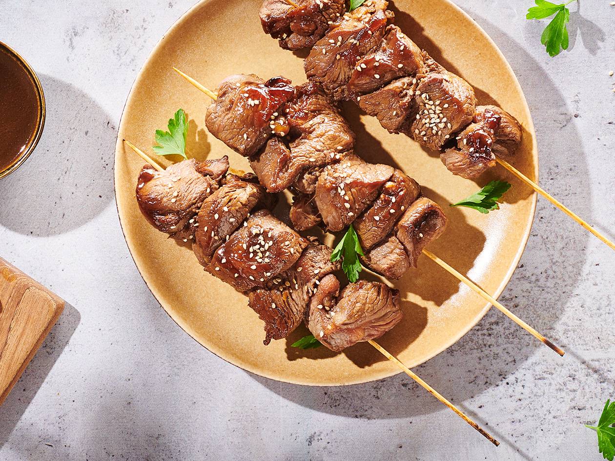 Brochettes de boeuf façon teriyaki