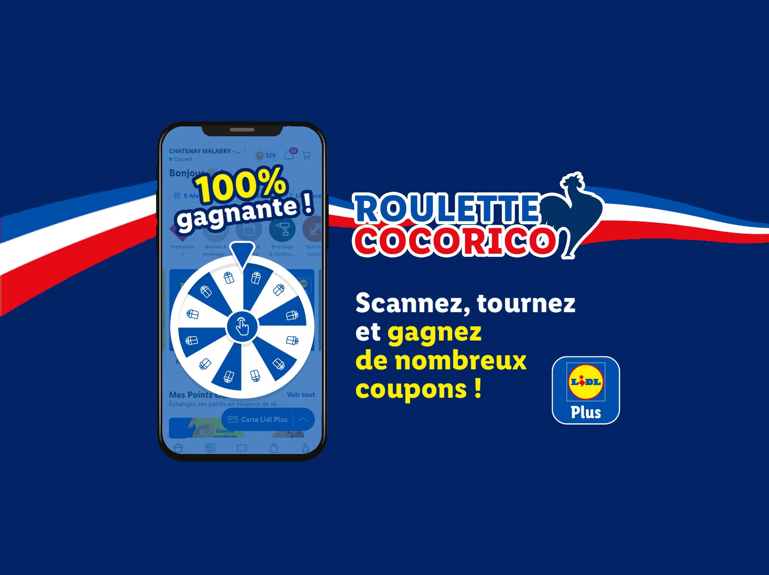 Scannez, tournez et gagnez de nombreux coupons ! 100% gagnants !