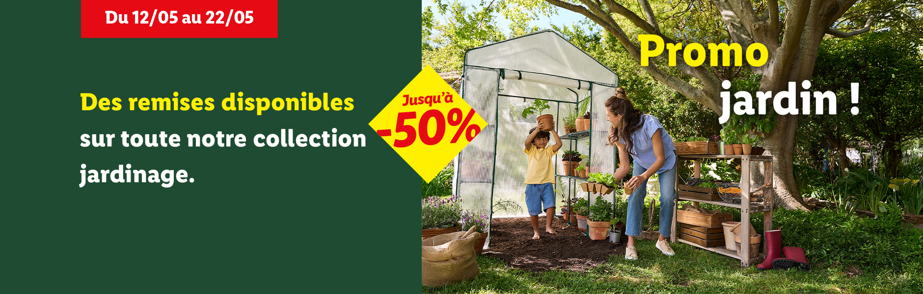 Offre jardinage jusqu'à 50%