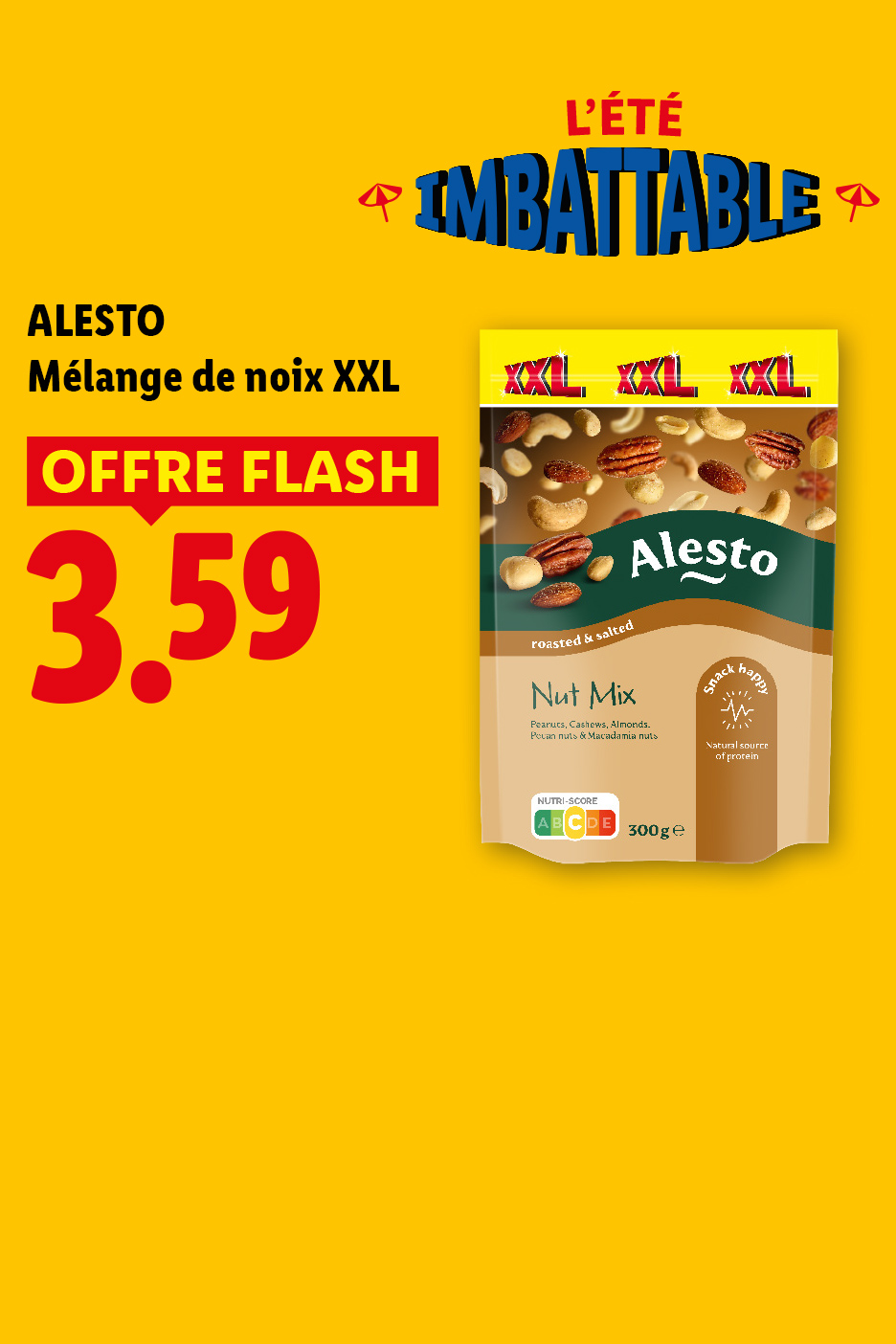 Le 18/06, profitez de notre offre flash sur notre mélange de noix XXL à 3,59€ seulement