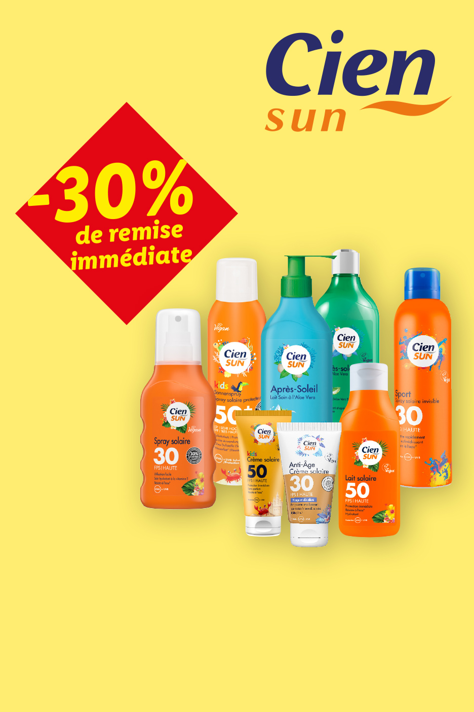 Cien sun : -30% de remise immédiate !