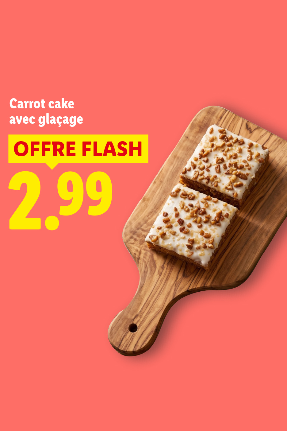 Offre Flash le 20/08 : profitez du Carrot cake avec glaçage et noix à 2.99 €