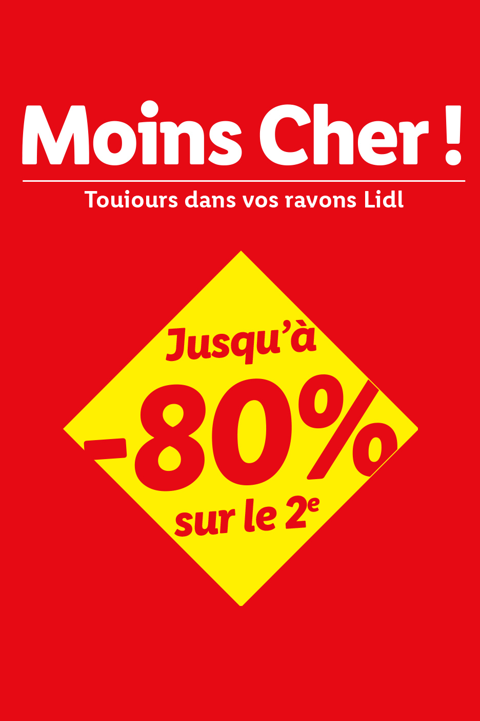 A partir du jeudi 08/10, profitez d'une sélection de produits moins cher avec une réduction allant à -80%, uniquement chez Lidl !