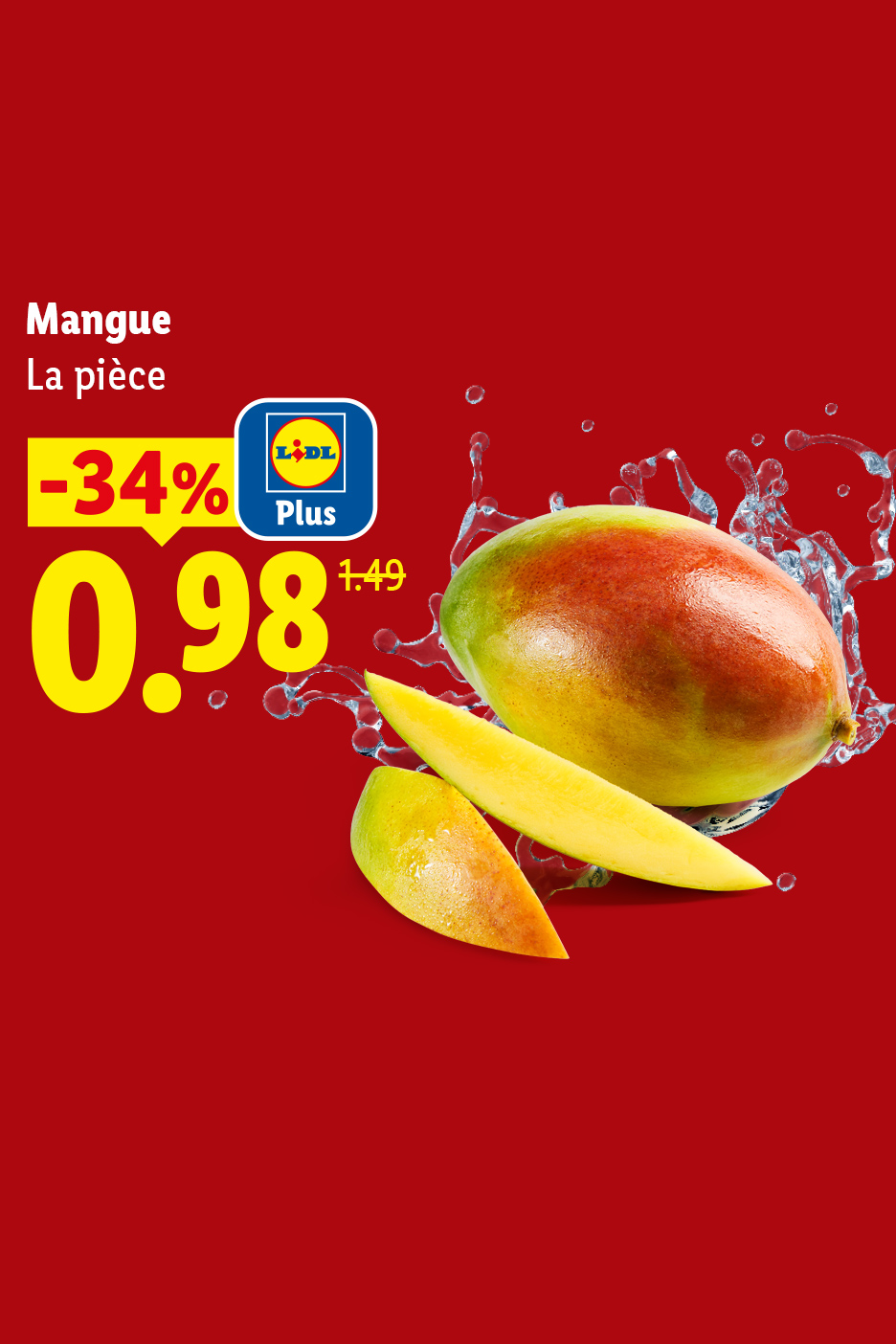du 27 au 29/04, profitez de mangues à 0,98€ la pièce grâce à -34% de remise avec Lidl Plus