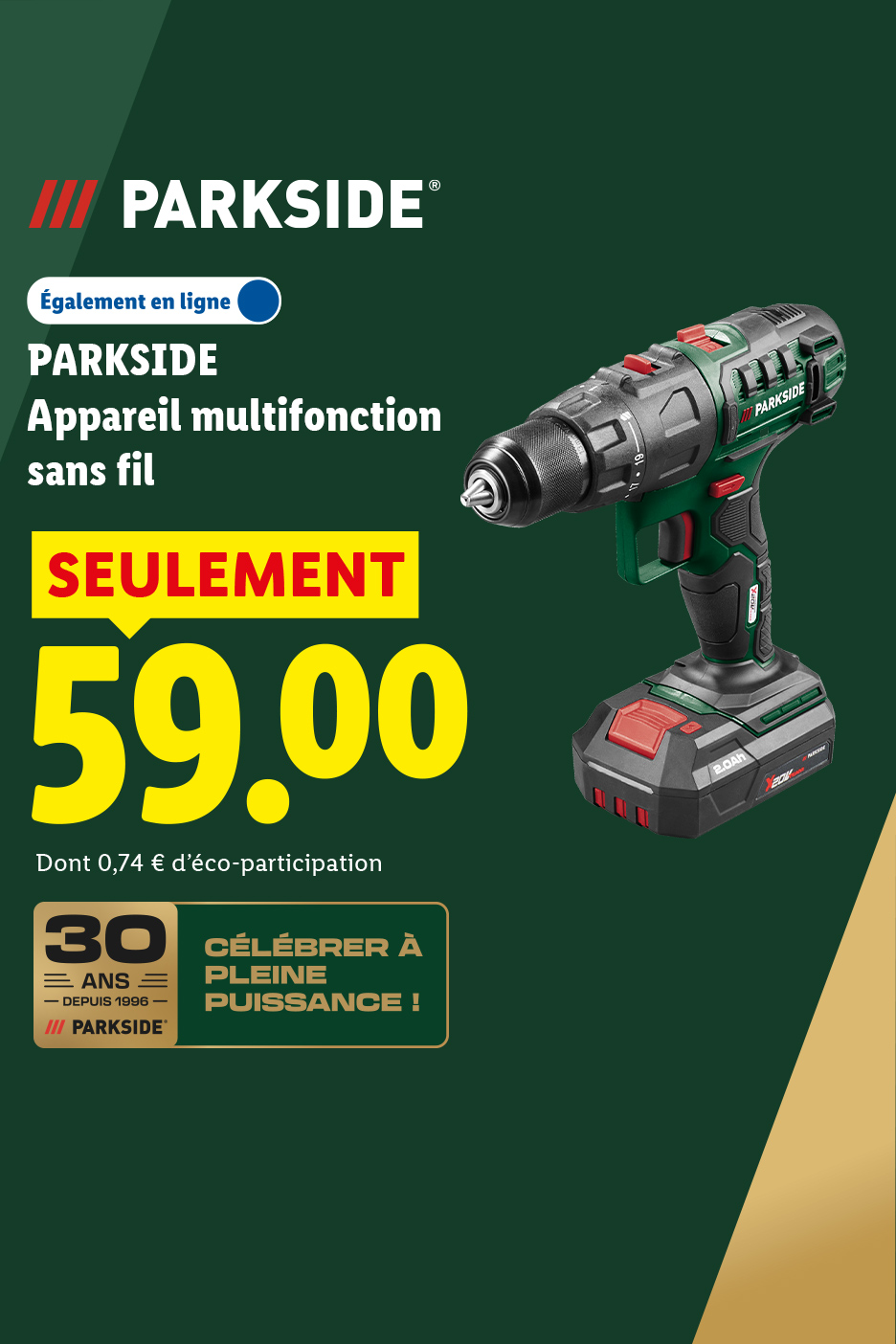 A partir du lundi 27/07, profitez de notre appareil multifonction sans fil à 59€ seulement sur Lidl et Lidl.fr