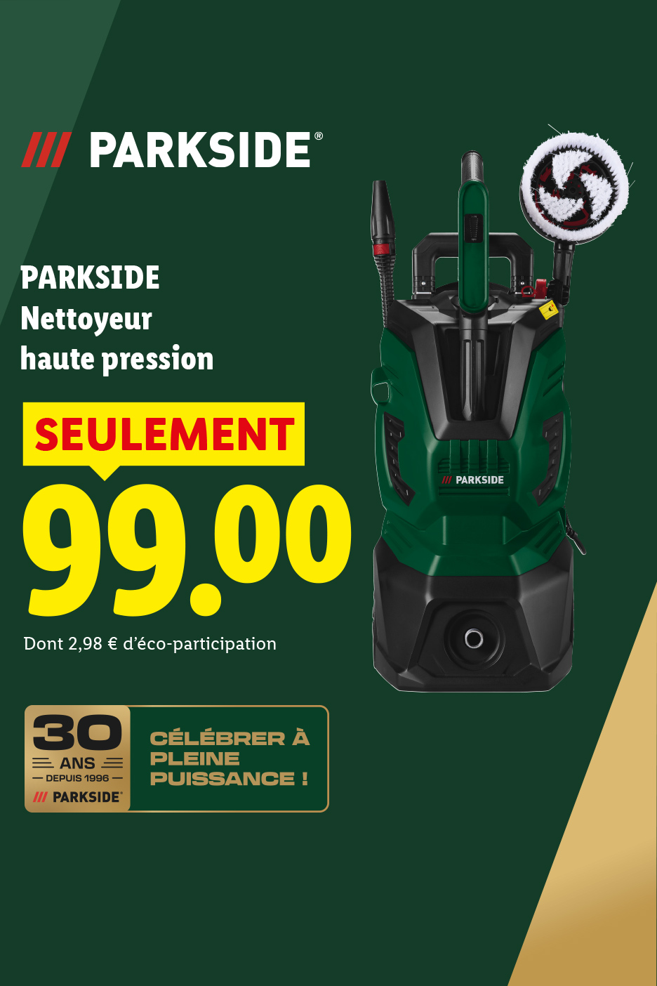 A partir du jeudi 10/09, profitez de notre nettoyeur haute pression à 99,00€ seulement en magasin Lidl !.
