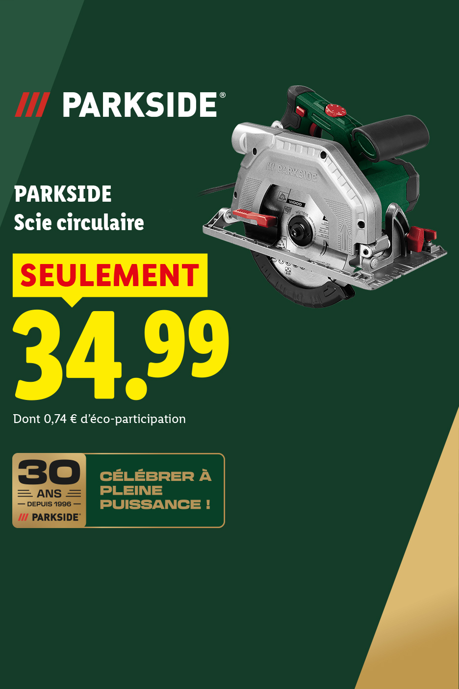 Scie circulaire à 34,99€ seulement en supermarché