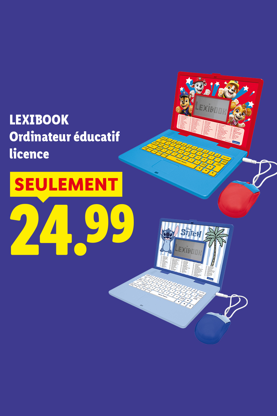 A partir du 13/08, profitez de notre Ordinateur éducatif licence LEXIBOOK à seulement 24,99€ chez Lidl