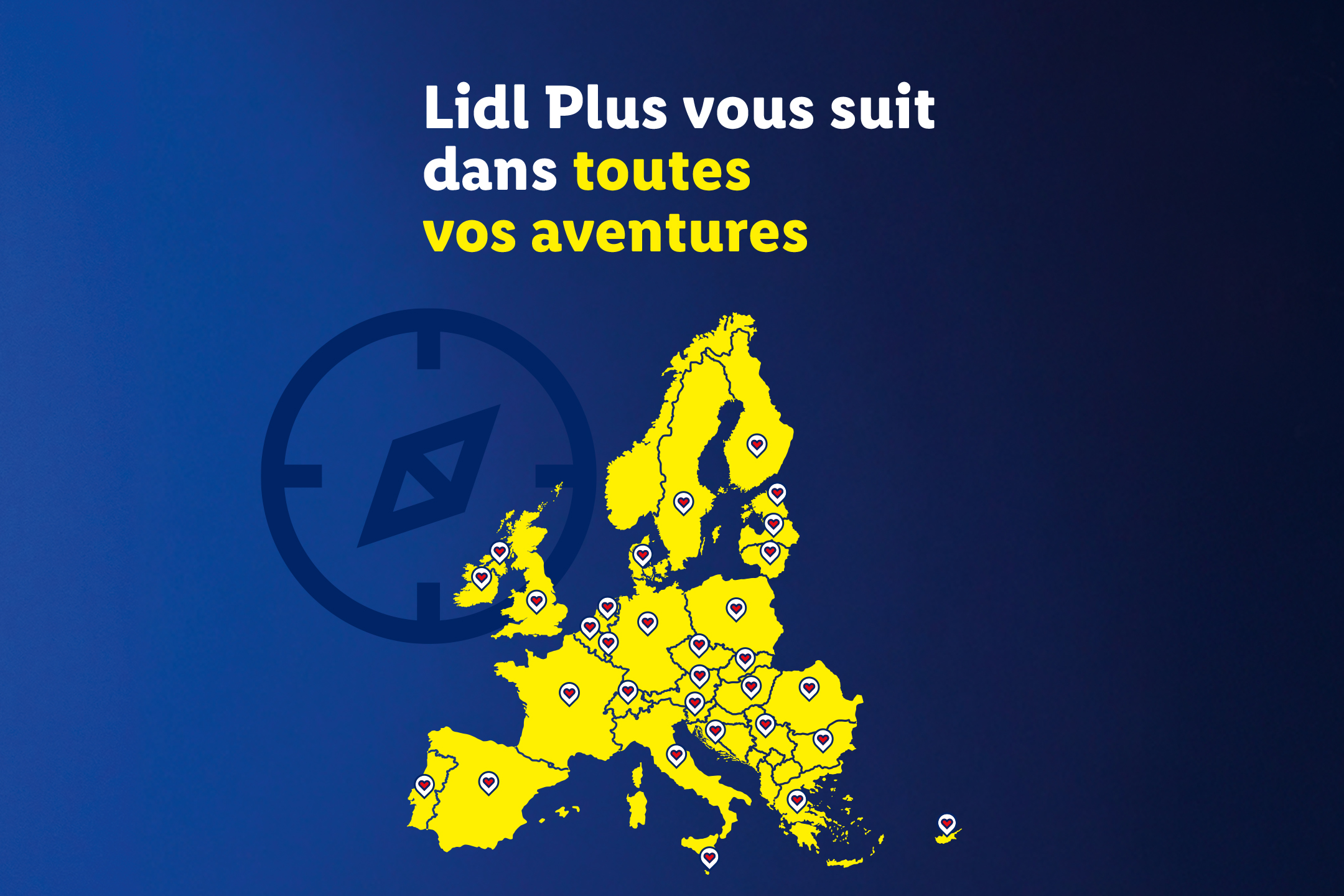 Lidl Plus vous suit dans toutes vos aventures. Changez de localisation en 4 clics !