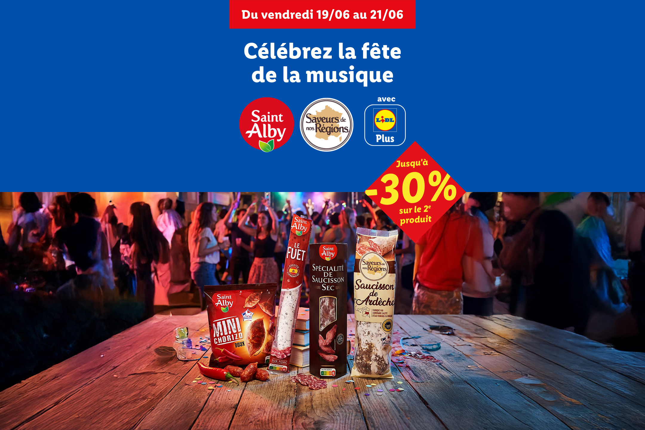 Jusqu'à -30% sur le deuxième produits sur une sélection d'articles avec Lidl Plus