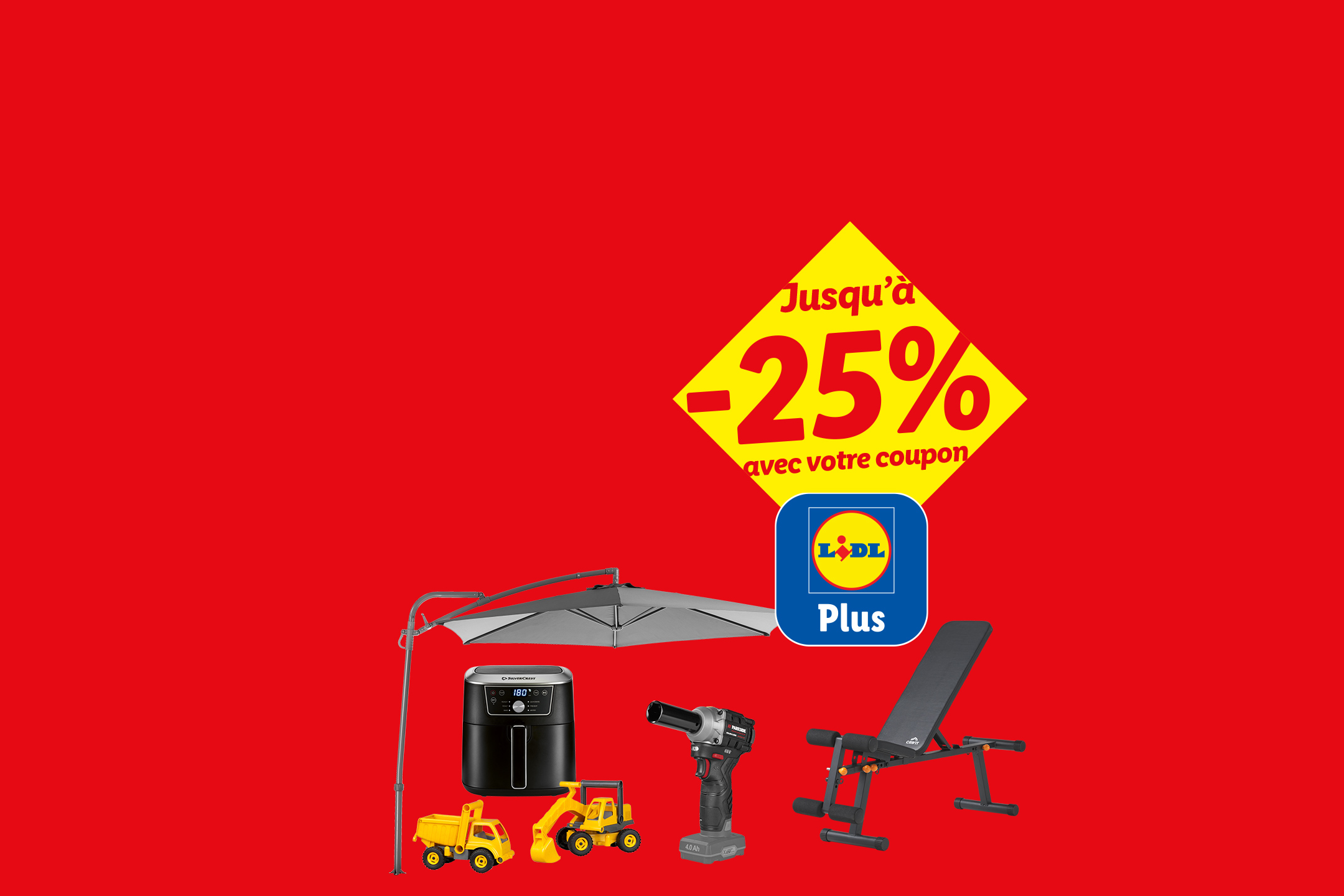 Ventes privées uniquement en ligne : Jusqu'à -25% sur une sélection d'articles avec votre coupon Lidl Plus