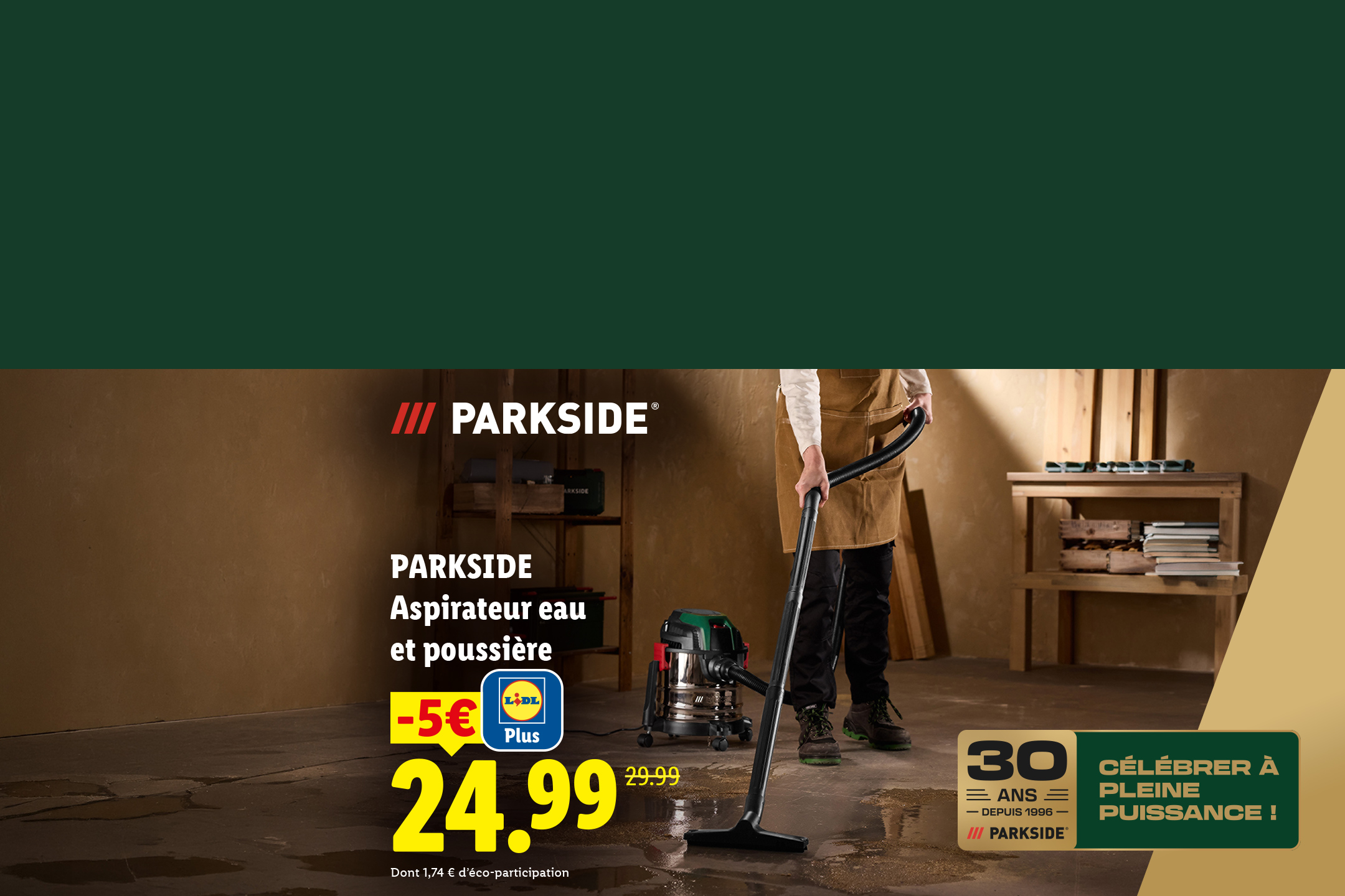 A partir du 12 octobre, retrouvez notre aspirateur eau et poussière en promotion avec Lidl Plus à 24,99 € au lieu de 29,99 €, disponible chez Lidl.