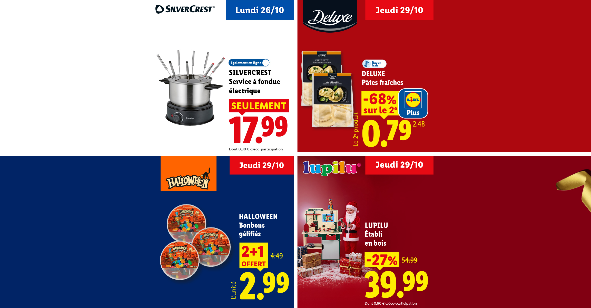 A retrouver du 28/10 au 30/10 chez Lidl