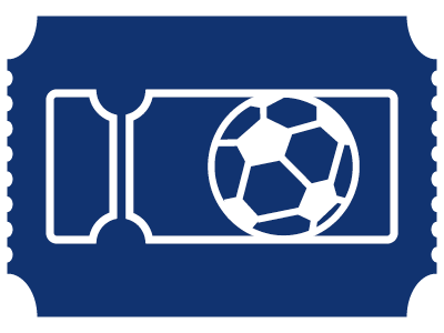 Billet de match de football bleu et blanc